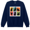 Bluza printata-Black Cat Magic, Unisex
