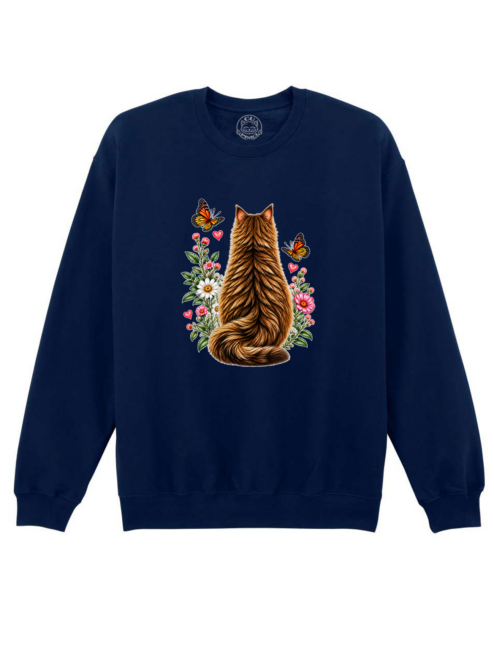 Bluza printata-Secret Cat Garden, Unisex