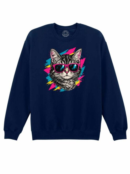 Bluza printata-Pop Cat, Unisex