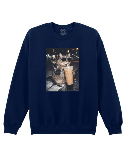 Bluza printata-Rebel Cat, Unisex