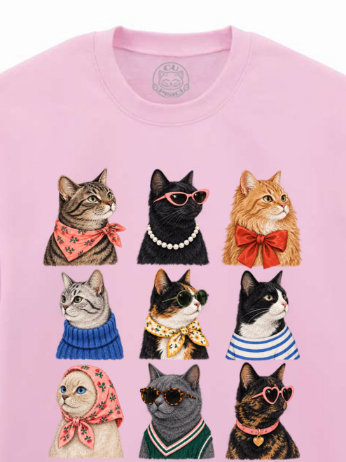 Bluza printata-Fancy Cats, Unisex