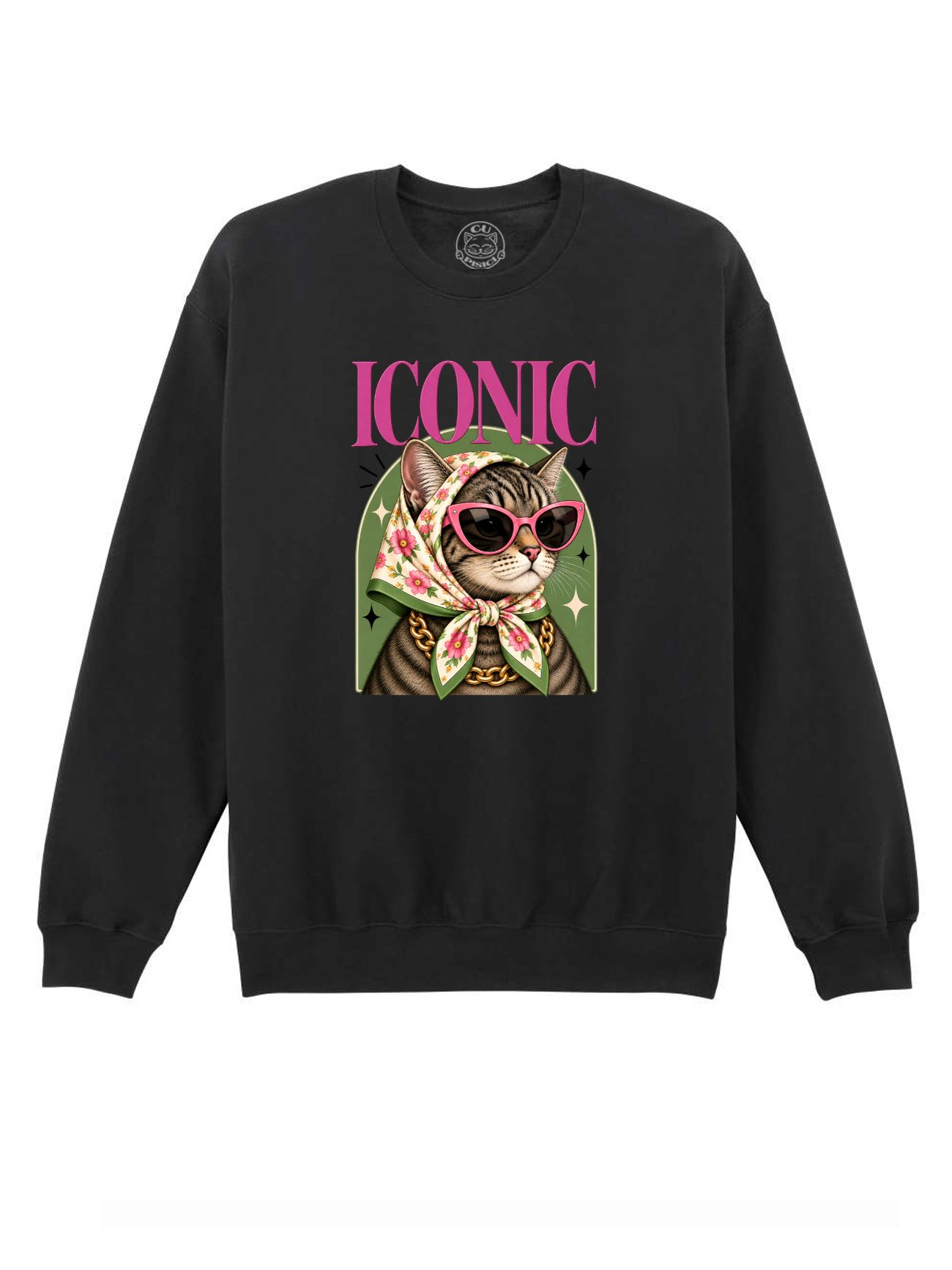 Bluza printata-Iconic Cat, Unisex