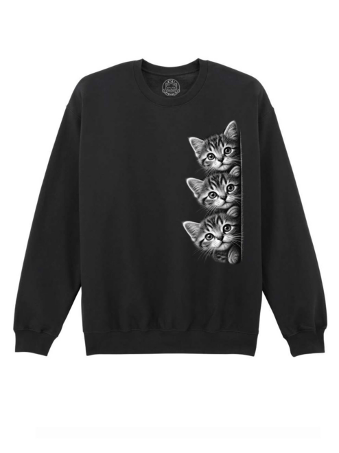 Bluza printata-Curious Kittens, Unisex