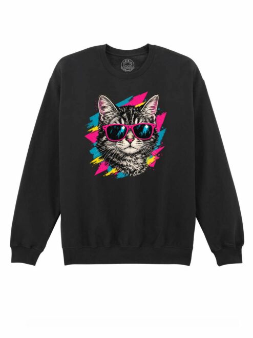 Bluza printata-Pop Cat, Unisex
