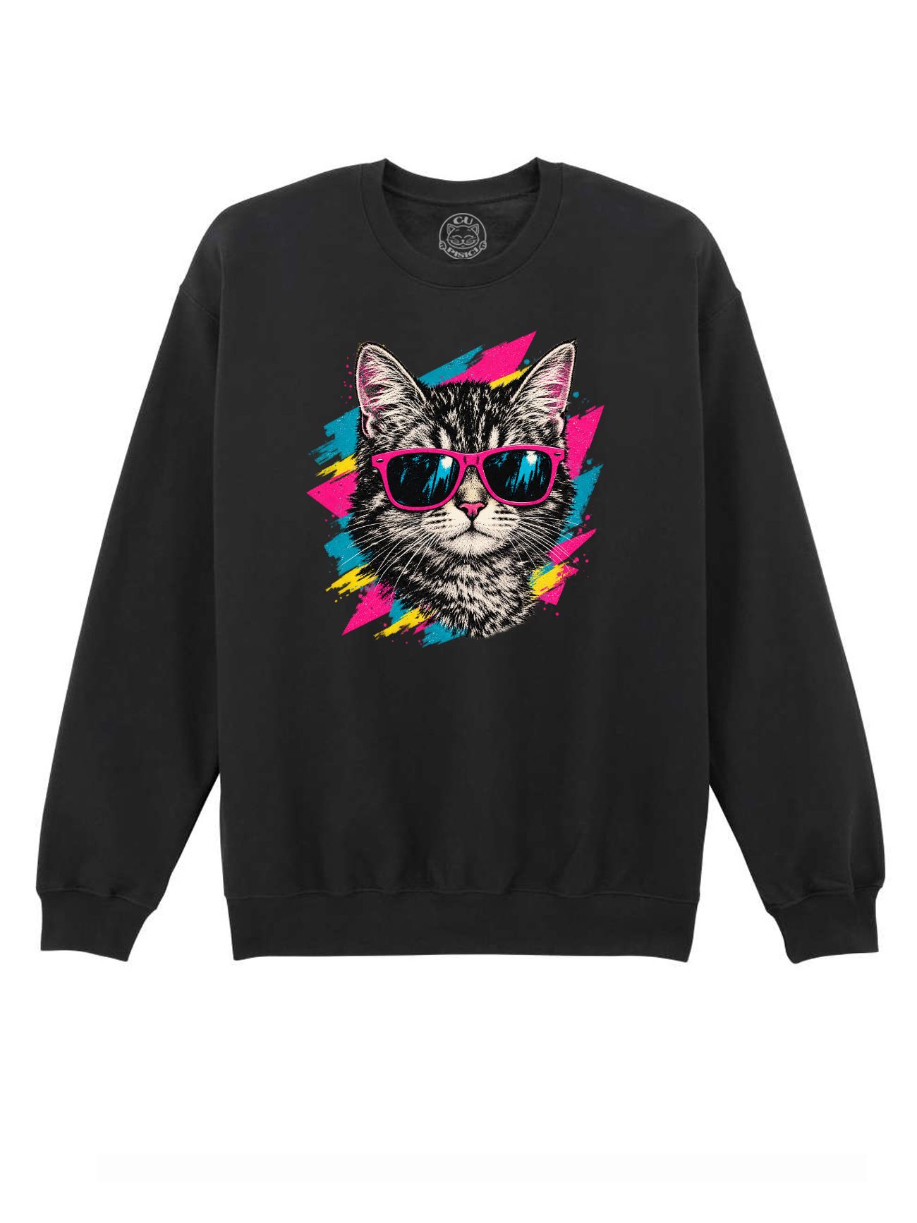 Bluza printata-Pop Cat, Unisex