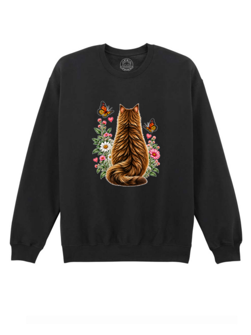 Bluza printata-Secret Cat Garden, Unisex