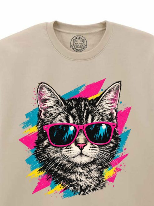 Bluza printata-Pop Cat, Unisex