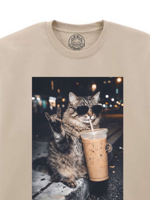 Bluza printata-Rebel Cat, Unisex