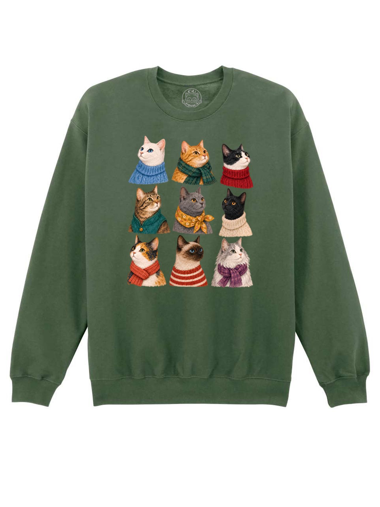 Bluza printata-Cozy Cat Season, Unisex
