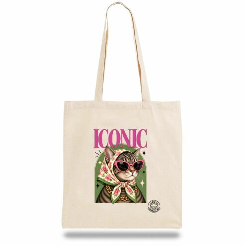 Geanta din bumbac-Iconic Cat