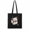 Geanta din bumbac-Crazy Cat