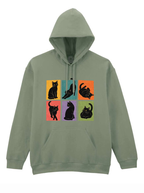 Hanorac printat-Black Cat Magic, Unisex