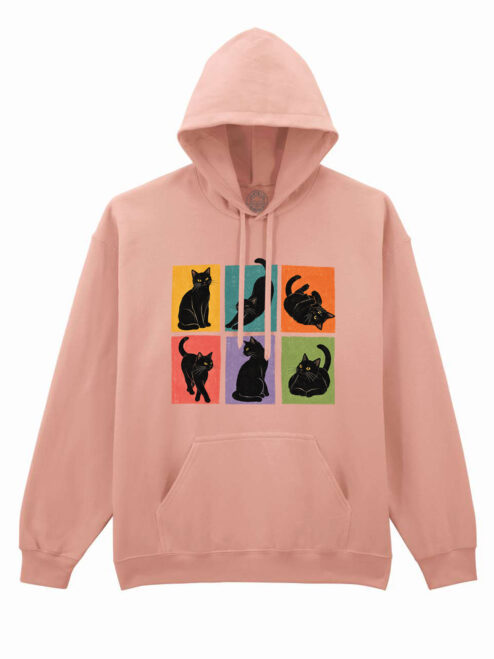 Hanorac printat-Black Cat Magic, Unisex