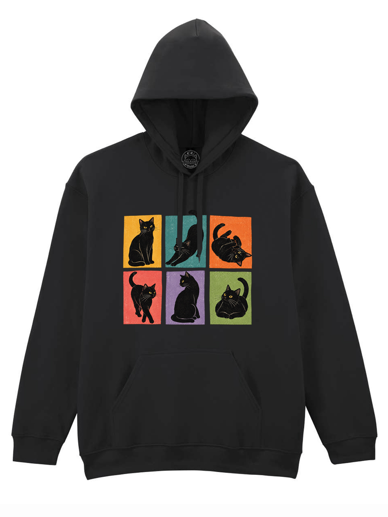 Hanorac printat-Black Cat Magic, Unisex