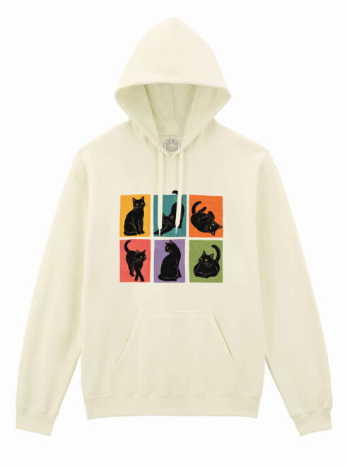Hanorac printat-Black Cat Magic, Unisex