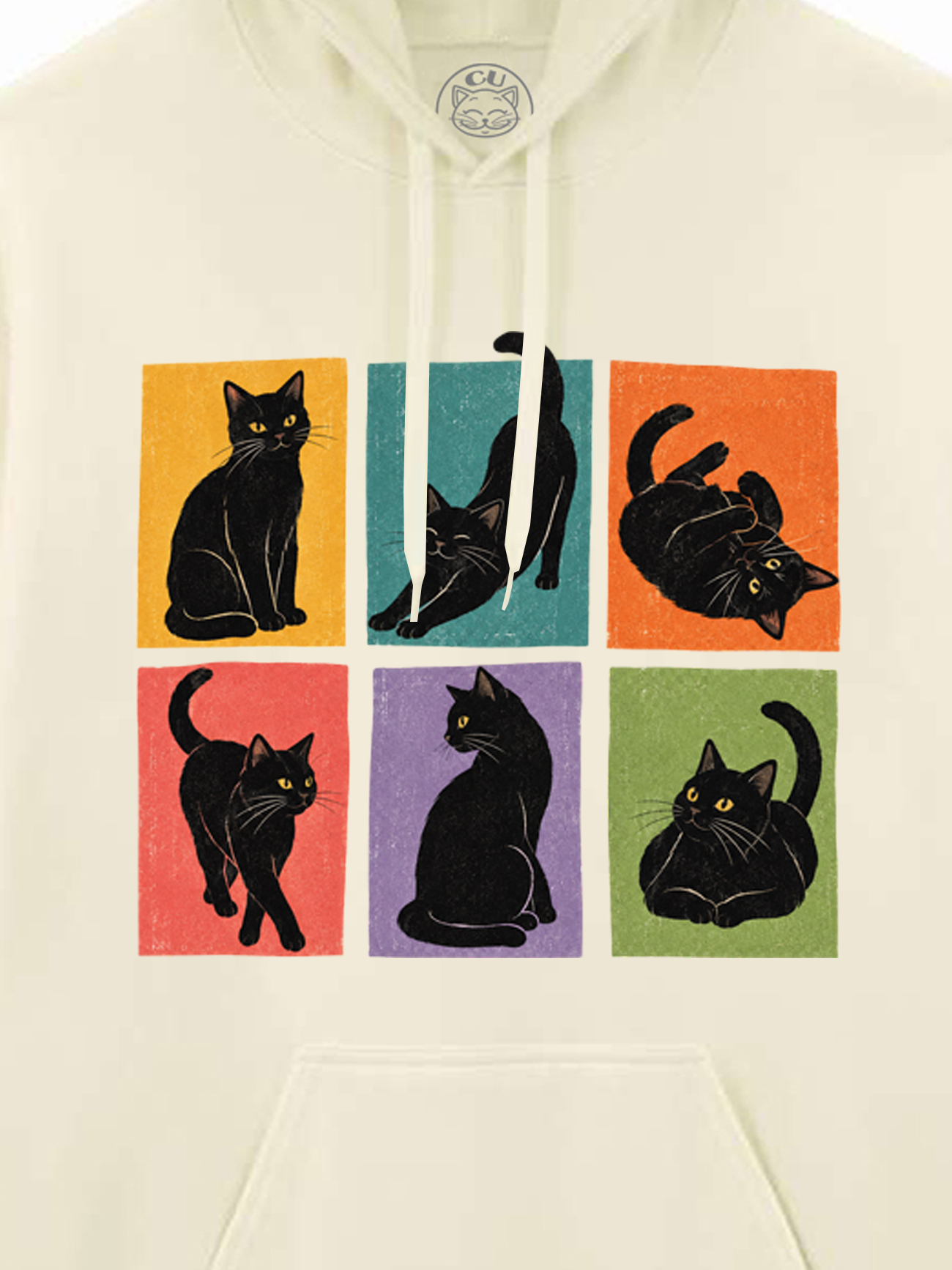 Hanorac printat-Black Cat Magic, Unisex