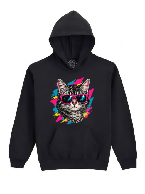 Hanorac Printat Pop Cat – Copii, Unisex