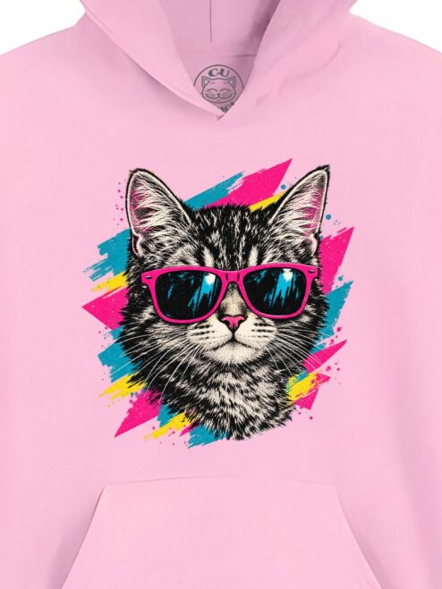Hanorac Printat Pop Cat – Copii, Unisex