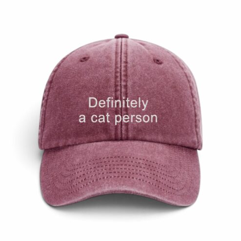 Sapca brodata-Definitely a cat person