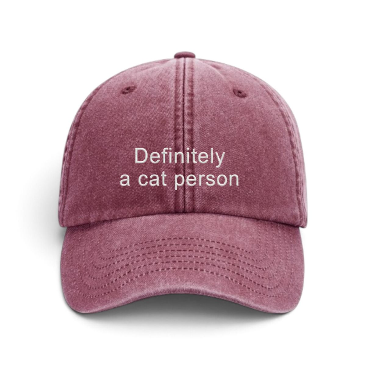 Sapca brodata-Definitely a cat person