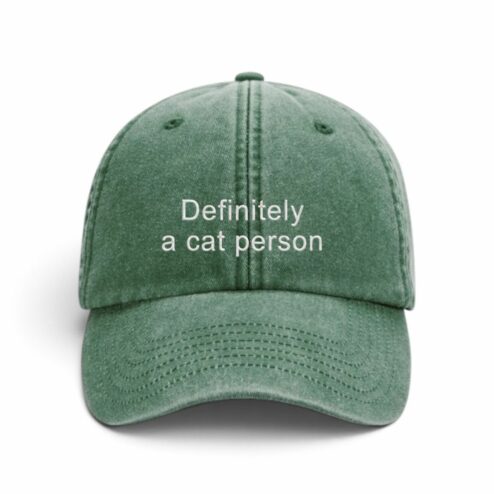 Sapca brodata-Definitely a cat person