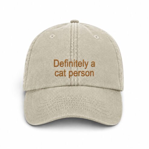 Sapca brodata-Definitely a cat person