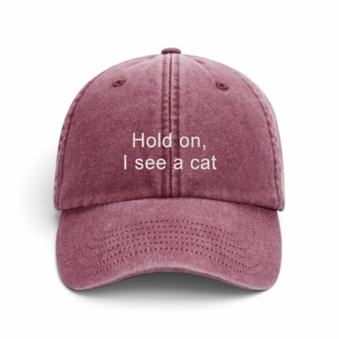 Sapca brodata-Hold on, I see a cat