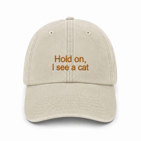 Sapca brodata-Hold on, I see a cat