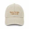 Sapca brodata-Sorry I'm late, I saw a cat