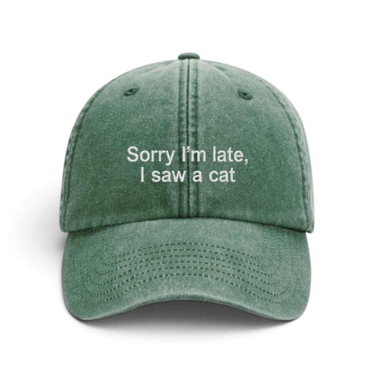 Sapca brodata-Sorry I'm late, I saw a cat