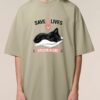 Tricou bumbac organic Oversized-Save 9 Lives, Unisex