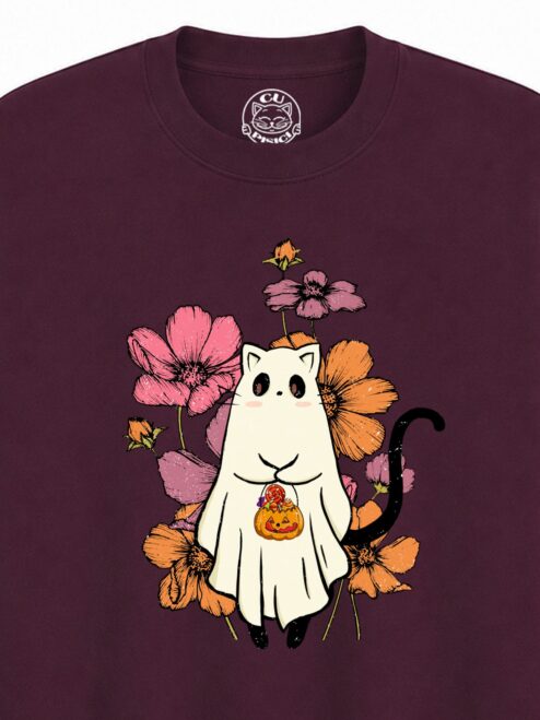 Bluza Printata Cute Halloween Cat – Copii, Unisex