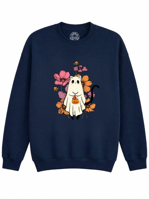 Bluza Printata Cute Halloween Cat – Copii, Unisex