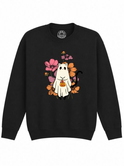 Bluza Printata Cute Halloween Cat – Copii, Unisex