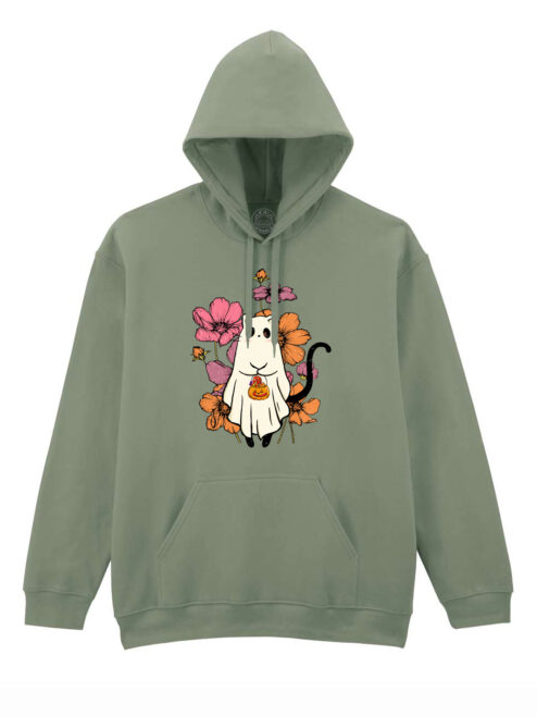 Hanorac printat-Cute Halloween Cat, Unisex