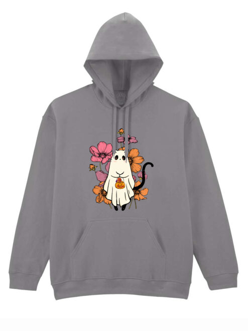 Hanorac printat-Cute Halloween Cat, Unisex