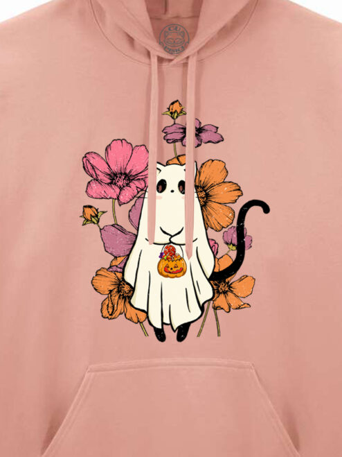 Hanorac printat-Cute Halloween Cat, Unisex