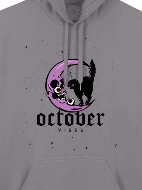 Hanorac printat-October Vibes, Unisex