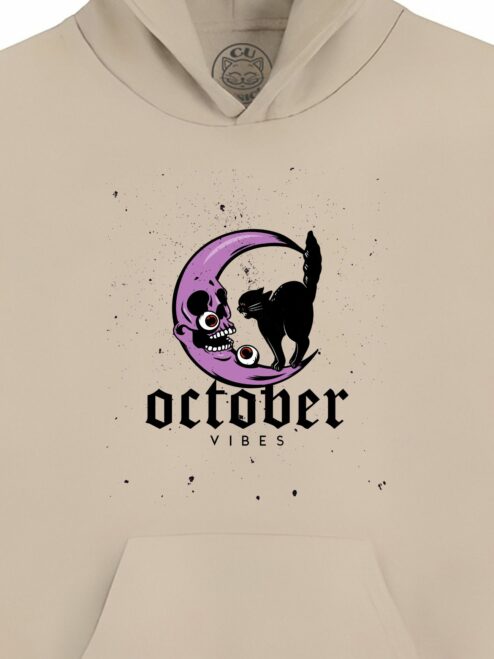 Hanorac Printat October Vibes – Copii, Unisex