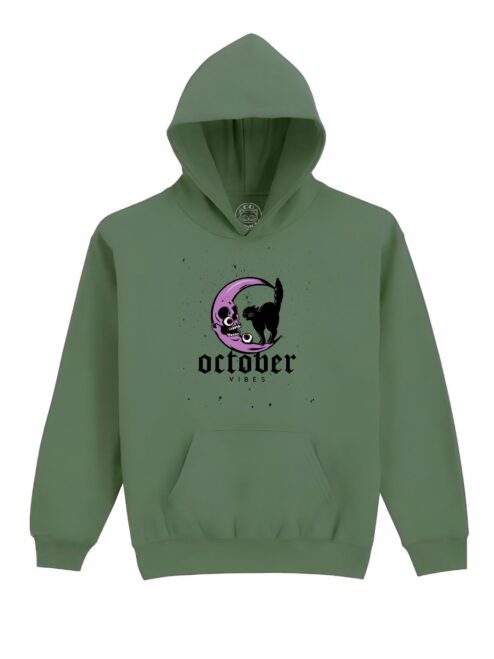 Hanorac Printat October Vibes – Copii, Unisex