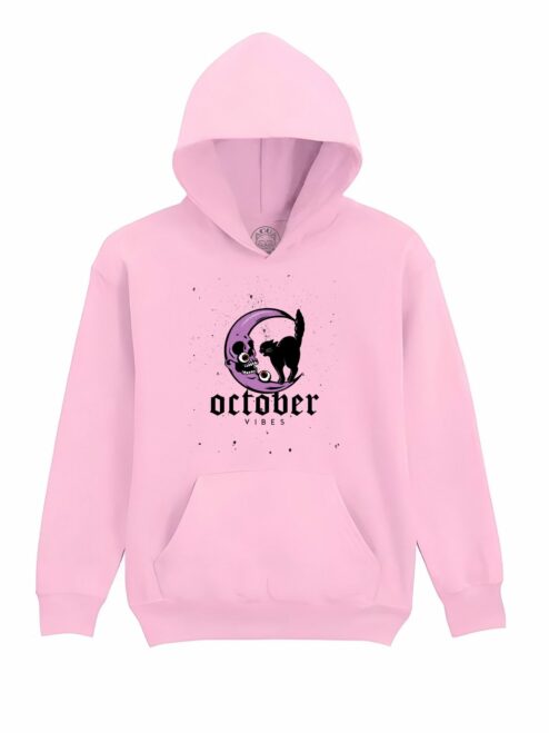 Hanorac Printat October Vibes – Copii, Unisex